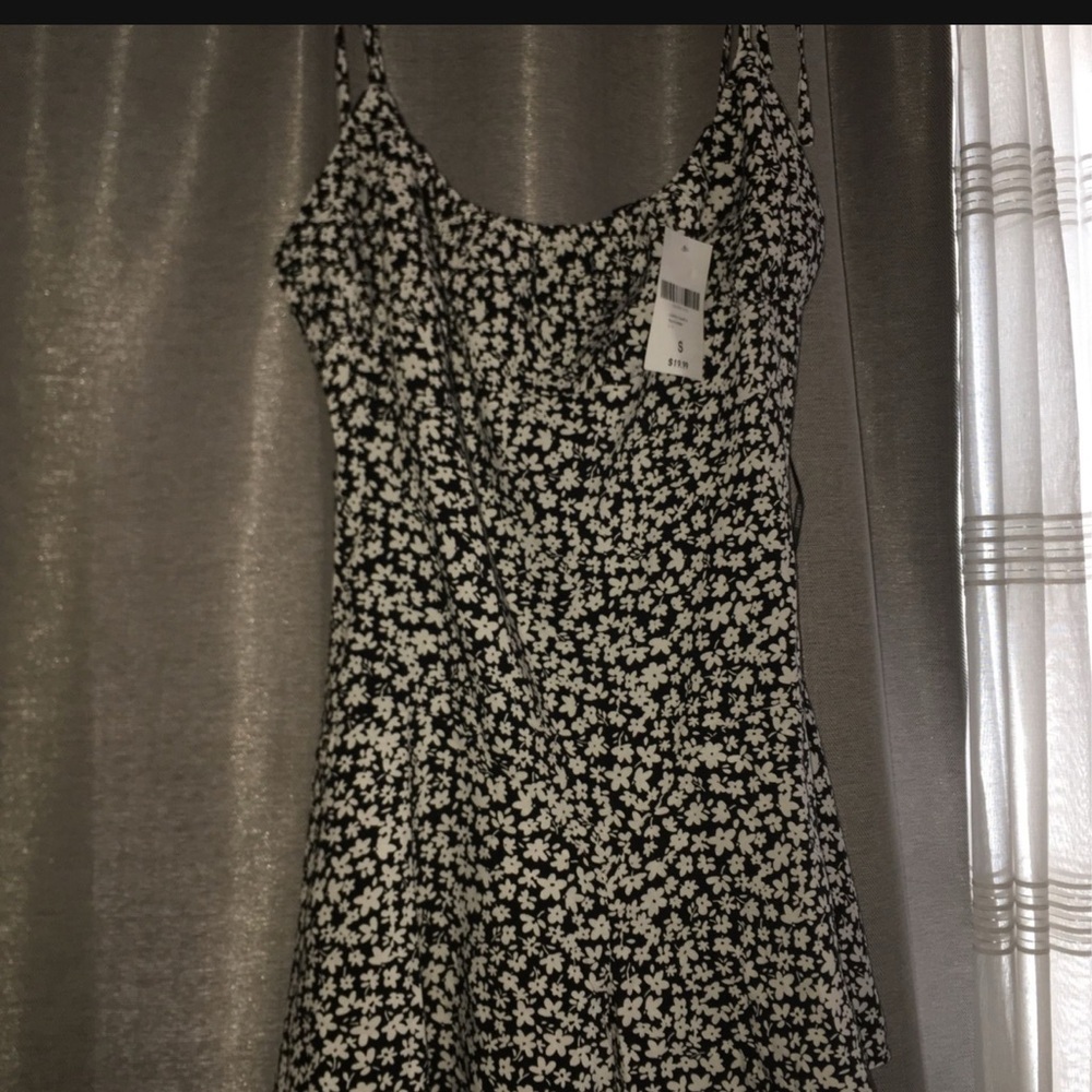 Floral Black and White Dress Jumpsuit shorts